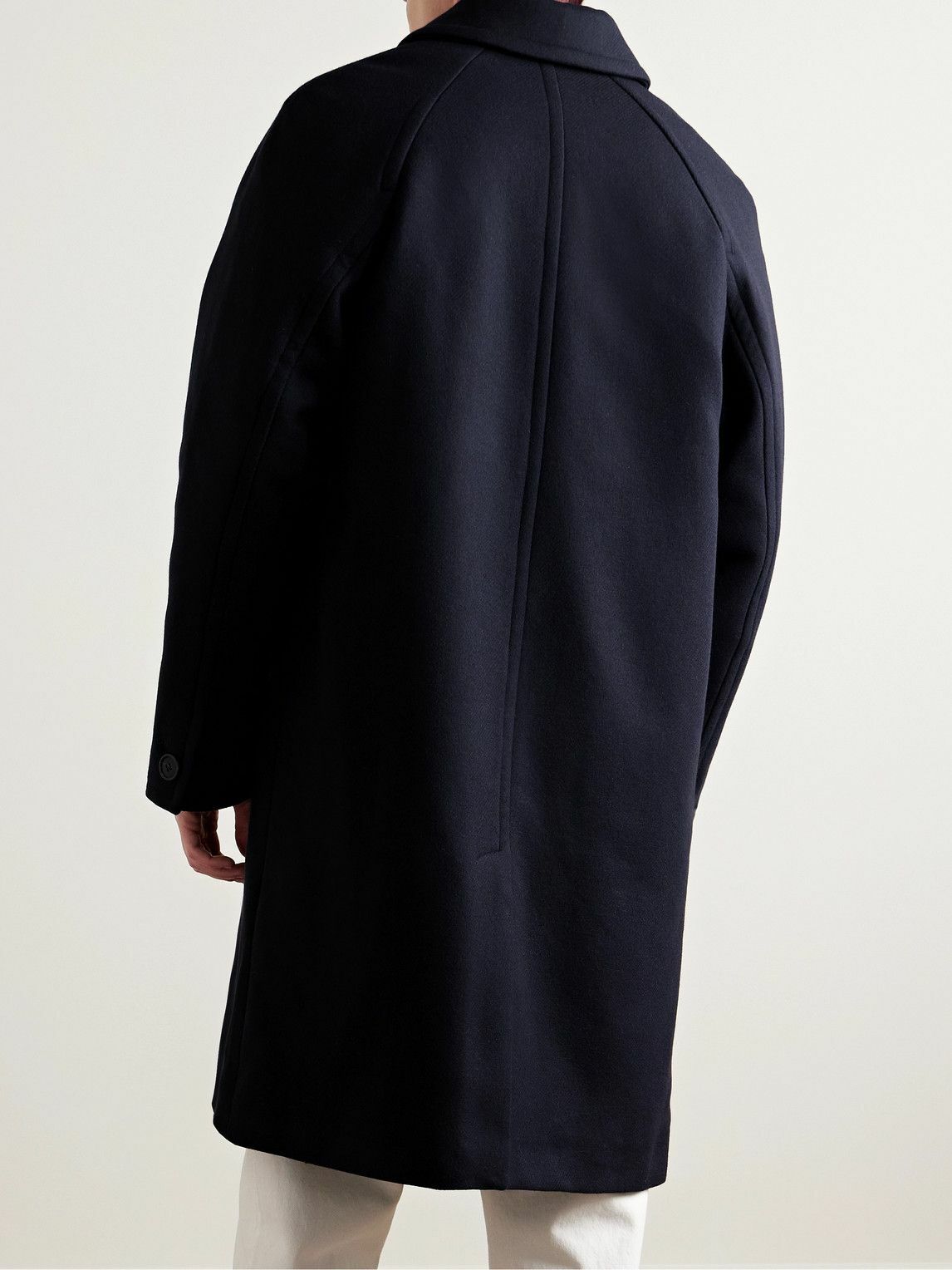 Gaston Virgin Wool-Blend Coat Blue