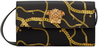 Versace Black Medusa Chain Messenger Bag