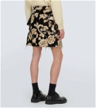 Undercover Floral jacquard skirt