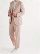 TOD'S - Unstructured Garment-Dyed Cotton and Linen-Blend Blazer - Pink