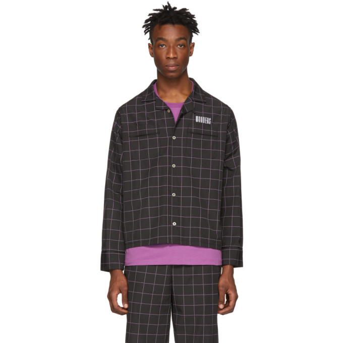Wonders Black Grid Camp PJ Shirt