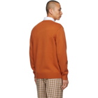 Burberry Orange Varsity Graphic Ivie Sweater