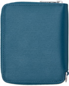 Paul Smith Blue Zip-Around Wallet