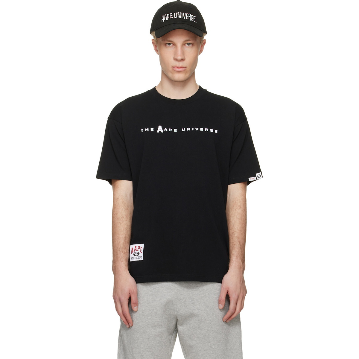 AAPE by A Bathing Ape Black 'AAPEUNVS' T-shirt