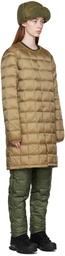 TAION Beige Crewneck Down Jacket