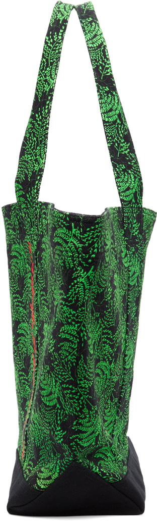 SSENSE WORKS SSENSE Exclusive Jeremy O. Harris Black & Green Cursive Text Tote