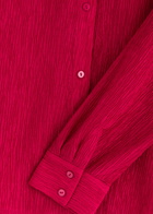 Eileen Fisher Plissé Shirt Dark Pink