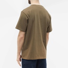 Maison Kitsuné Men's Campus Fox Relaxed T-Shirt in Khaki