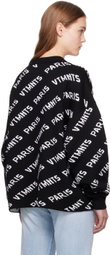 VTMNTS Black Monogram Sweater