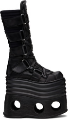 VETEMENTS Black New Rock Edition Platform Tower Boots
