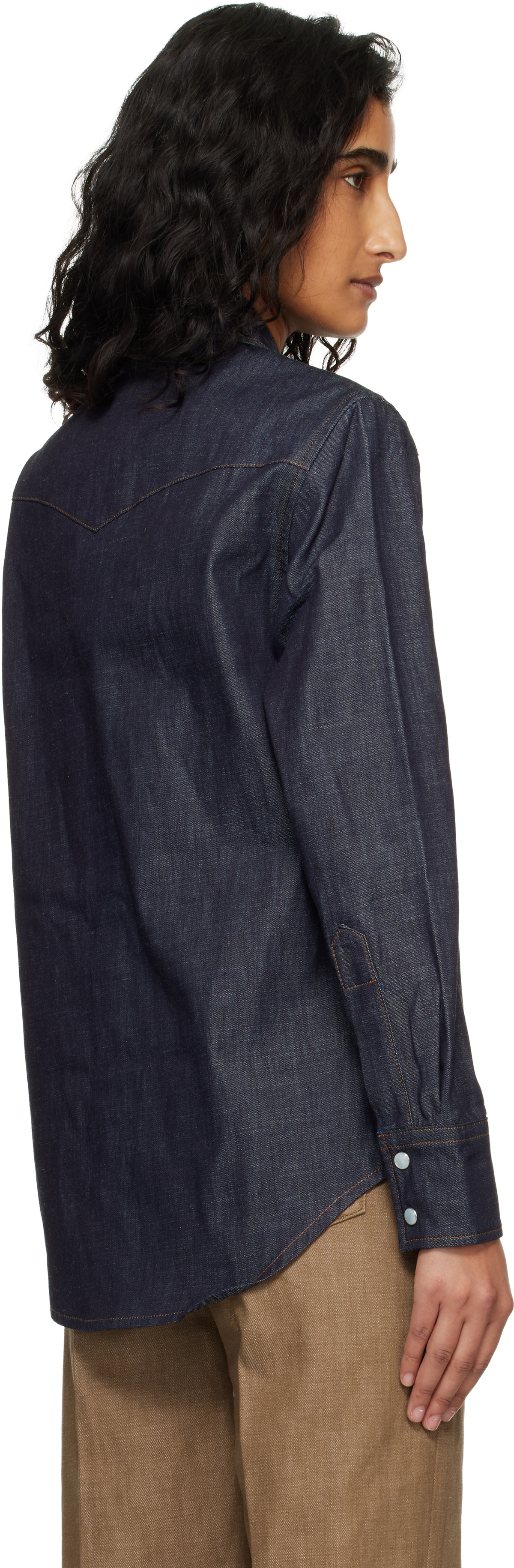 A.P.C. Navy Western Denim Shirt