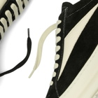 Rick Owens Men's Suede Vintage Sneaks in Black/Milk/Milk