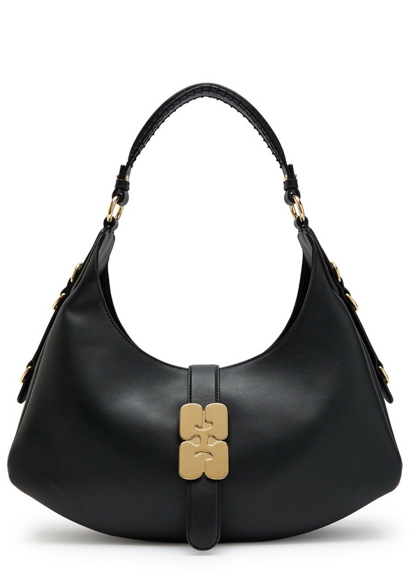 Photo: Ganni Kat Small Leather Shoulder bag - Black - One Size