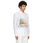 Valentino White Poplin Roman Sketches Shirt