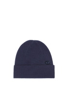 Diesel Beanie with embroidered Oval D patch - Knit caps - Unisex - Blue