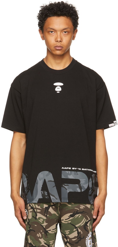 Photo: AAPE by A Bathing Ape Black Camo Logo T-Shirt