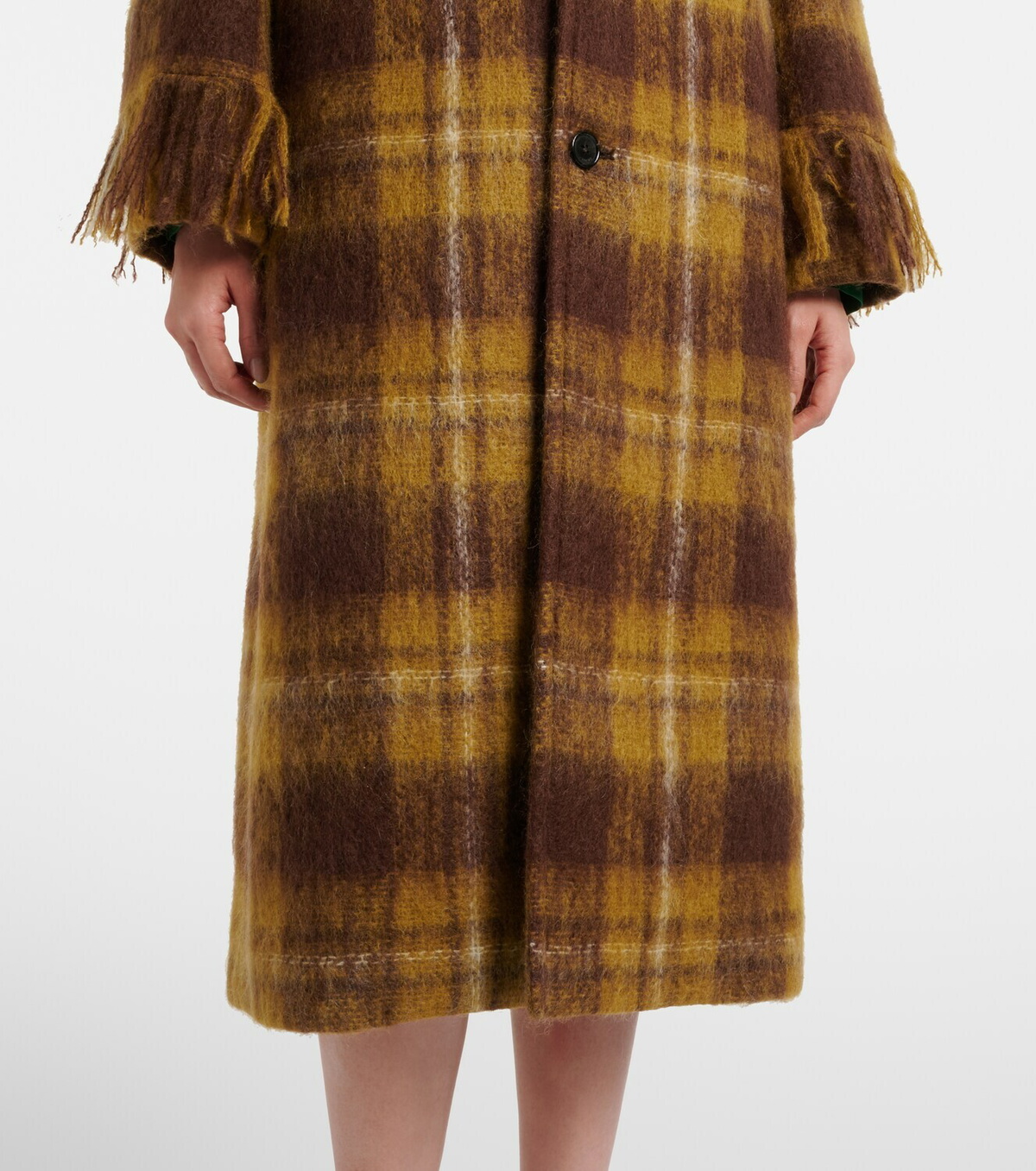 Loewe Fringed mohair and wool coat