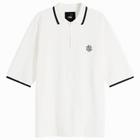 END. Piquet Polo in Off White/Ciner Black