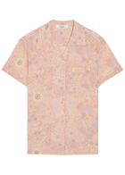Chloe Floral-print Silk Shirt Pink