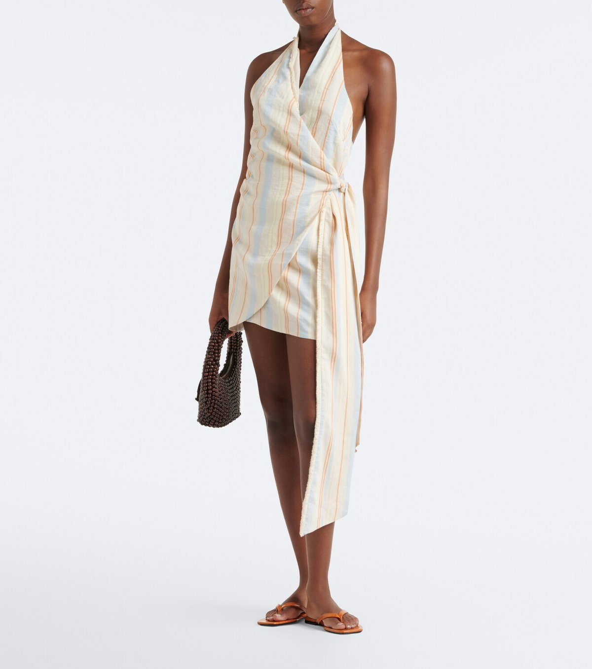 SIR Pernille striped wrap dress