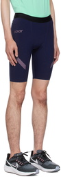 Soar Running Navy Printed Shorts