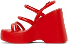Melissa Red Jessie Platform Heeled Sandals