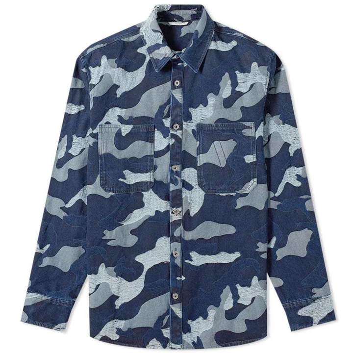 Photo: Valentino Camo Jaquard Denim Overshirt