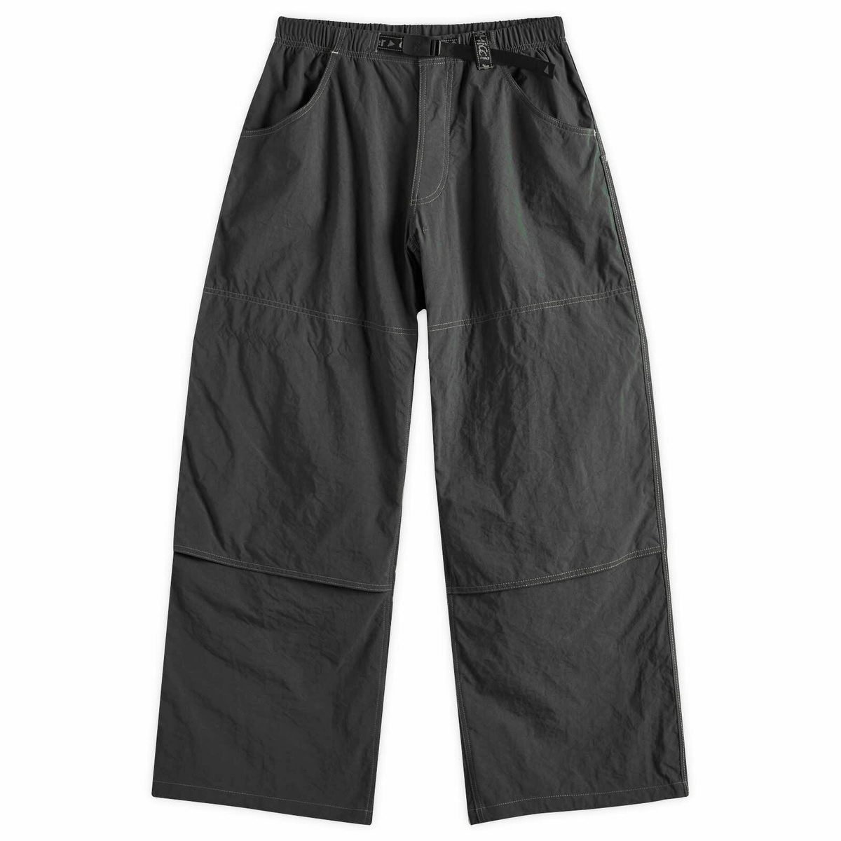 Gramicci Men's x and wander Nylon Double Knee Pant in Black Gramicci