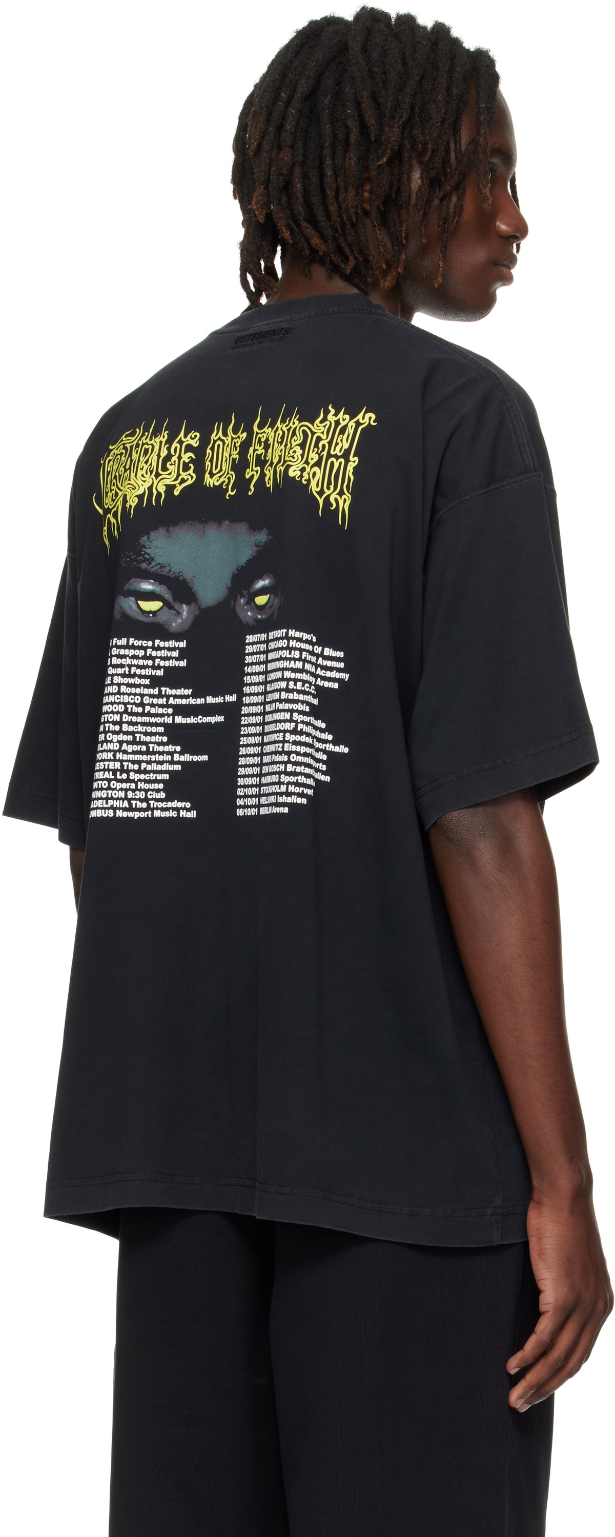 VETEMENTS Black Cradle of Filth 'Pandaemonaeon' Oversized T-shirt