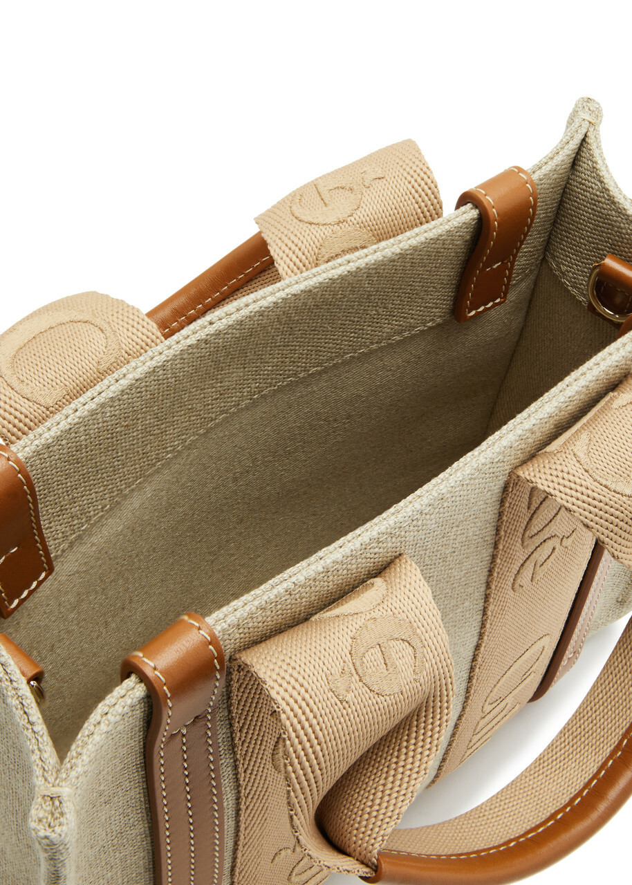 Chloe Woody Small Canvas Tote - Tan - One Size
