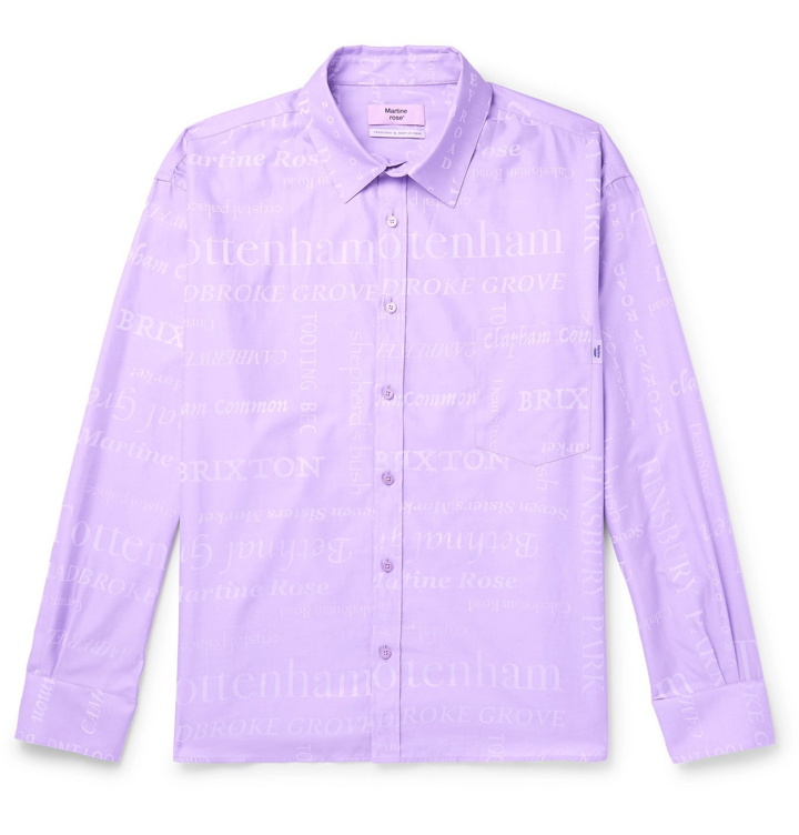 Photo: Martine Rose - Cotton-Jacquard Shirt - Purple