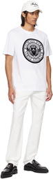 Balmain White Coin T-Shirt