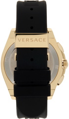 Versace Black & Gold Geo Chrono Watch