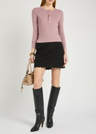 Chloe Henley Cotton top Light Purple