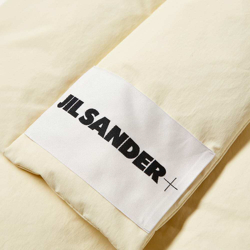 Jil Sander Women's Logo Down Scarf in Dune Jil Sander