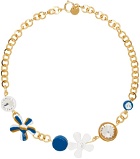 Marni Gold Daisy Charm Necklace