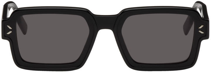 Photo: MCQ Black Rectangular Sunglasses