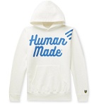 Human Made - Pizza Logo-Print Fleece-Back Cotton-Jersey Hoodie - White