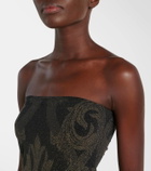 Wolford x Etro lamé jacquard midi dress