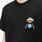 Members of the Rage Men's UFO Distressed Printed T-Shirt in Black