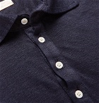 Massimo Alba - Linen Polo Shirt - Navy