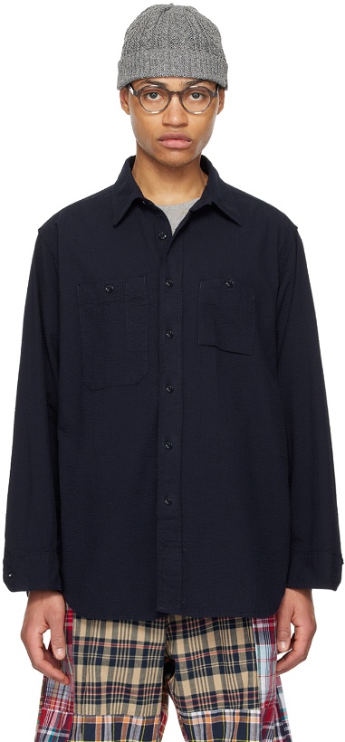 Photo: Engineered Garments Navy Button Shirt