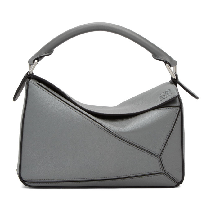 Loewe Grey Small Puzzle Bag