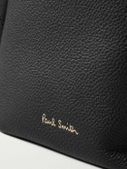 Paul Smith - Mesh-Panelled Striped Full-Grain Leather Backpack