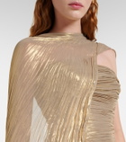 Marmar Halim Pleated caped gown
