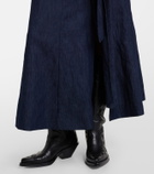 Gabriela Hearst Zivan cotton and linen denim midi skirt