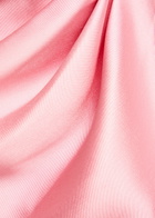 Solace London Ellison One-shoulder Faille Midi Dress Light Pink
