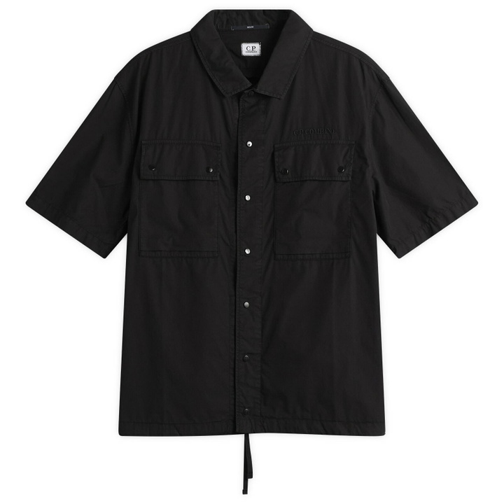 Photo: C.P. Company Men's Ripstop Short Sleeve Overshirt in Black