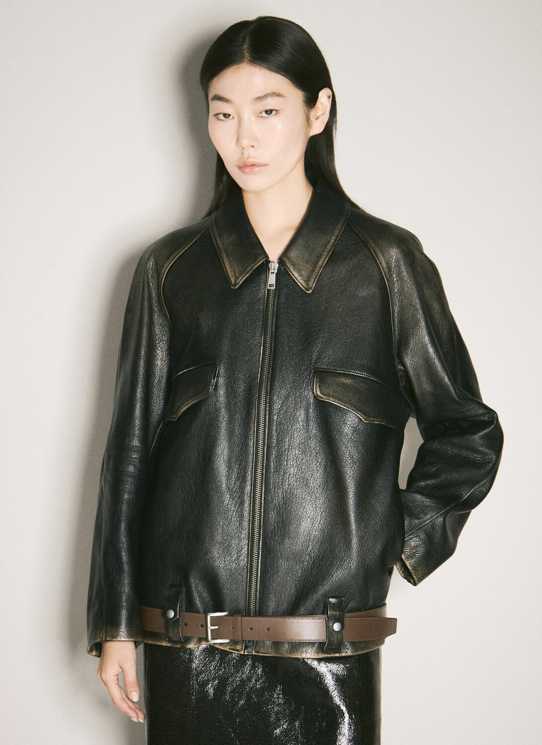 Prada Leather Blouson Jacket