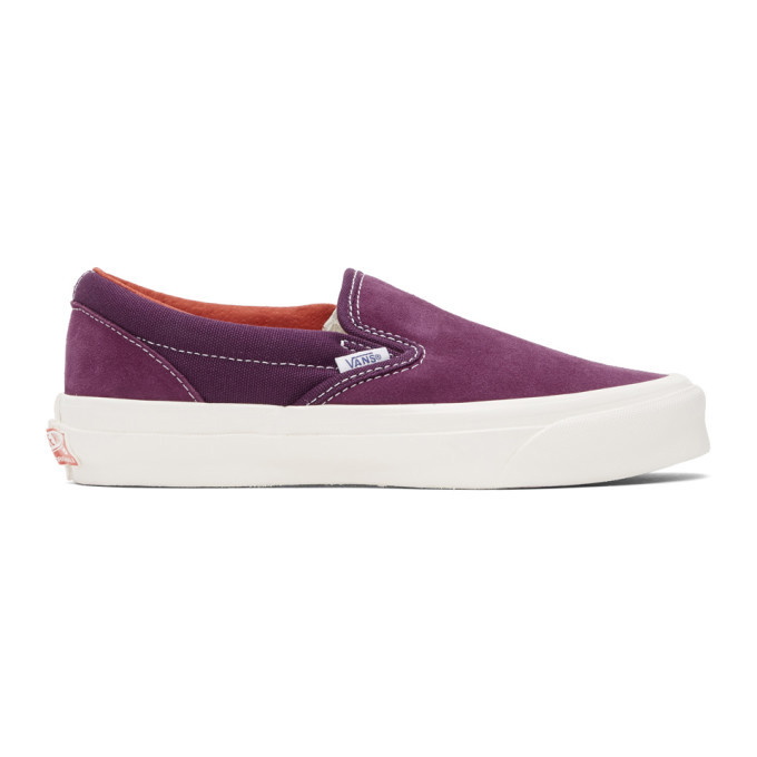 Photo: Vans Purple Suede OG Classic Slip-On Sneaker